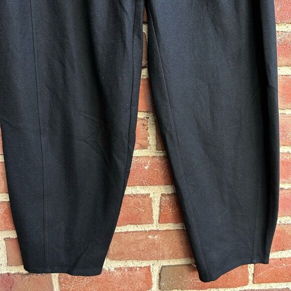 Eileen Fisher $268 Felted Wool Jersey Lantern Pant in black Medium NEW - Picture 4 of 16
